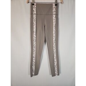 Athleta Salutation Stash Pocket II Serene 7/8‎ Leggings Taupe Camo Womens XS